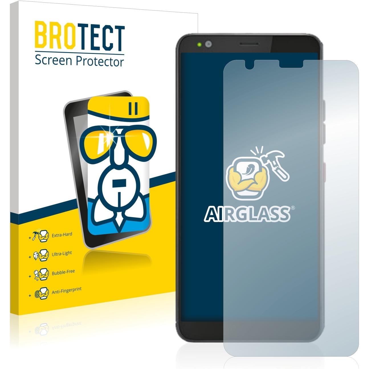 BROTECT AirGlass Panzerglasfolie (1 Stück, Gigaset GS370), Smartphone Schutzfolie, Transparent