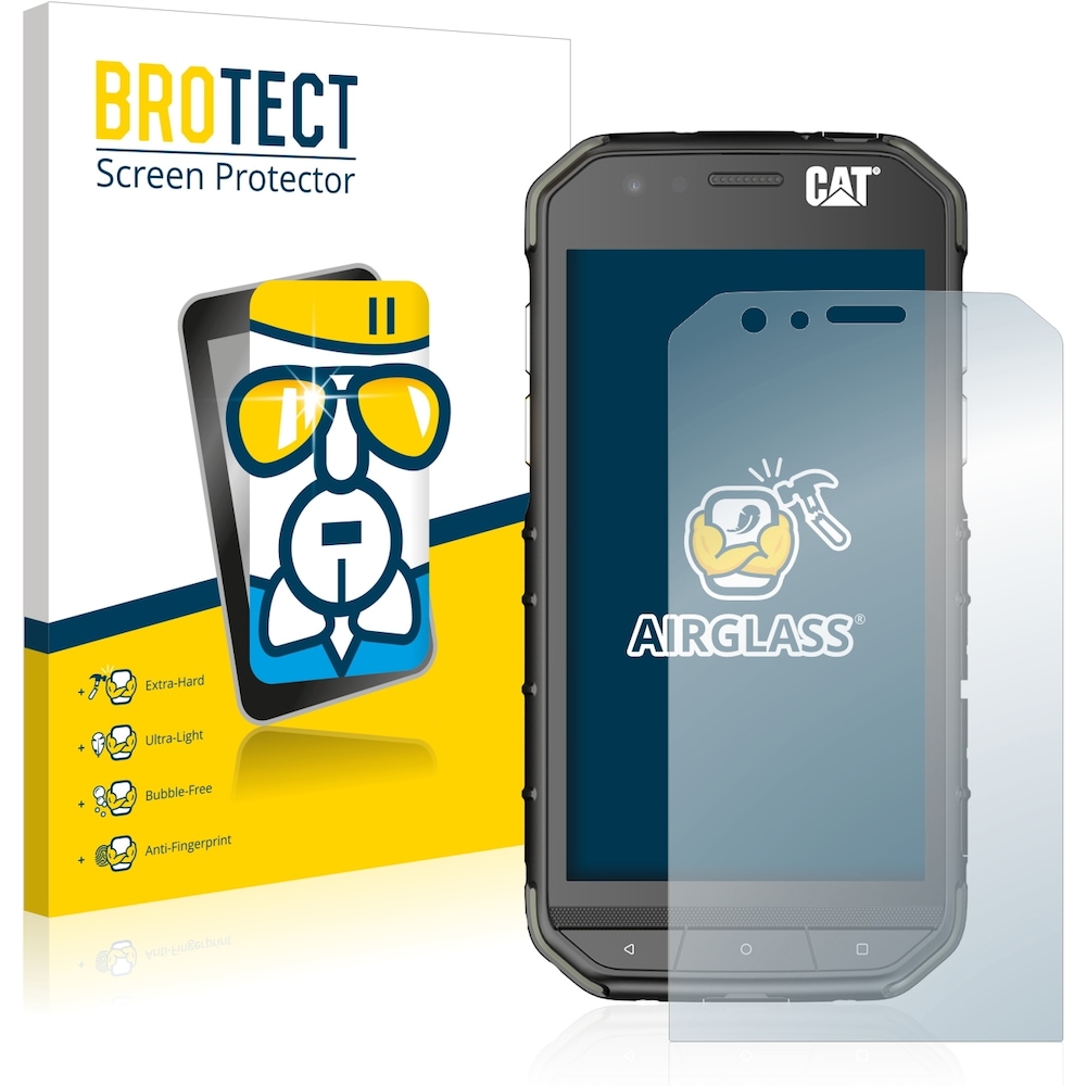 BROTECT AirGlass Panzerglasfolie (1 Stück, CAT S31), Smartphone Schutzfolie, Transparent