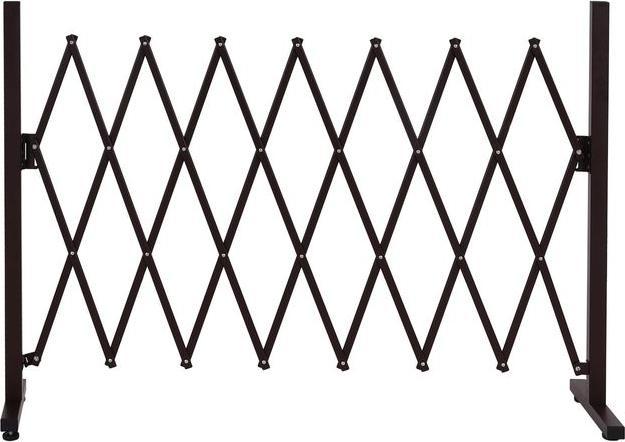 Produktbild Mendler Alu Absperrgitter HWC-K56, ausziehbar schwenkbar Stahl 103x31-200x31cm, braun