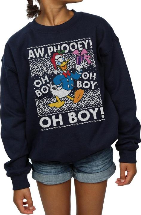 Immagine prodotto Disney Donald Duck Christmas Fair Isle Felpa Ragazze (116)