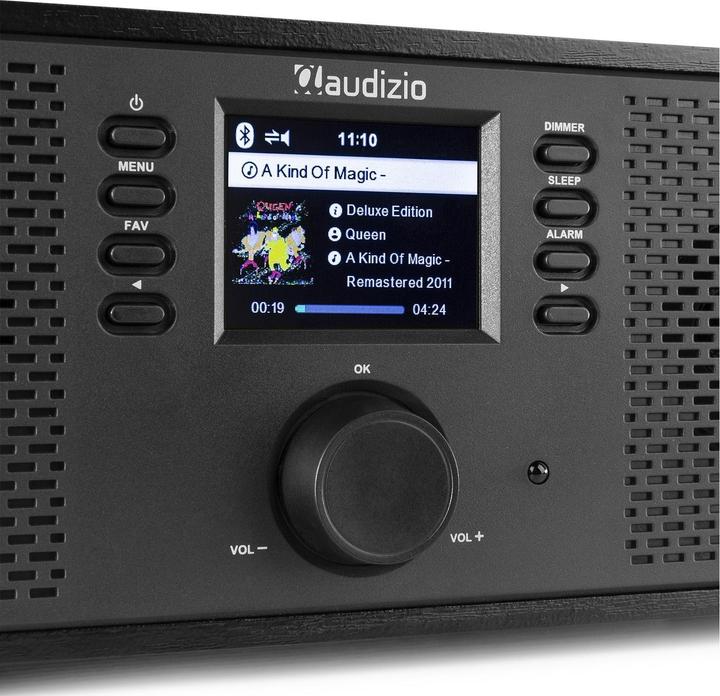 Actual product image Audizio Internet Radio Rimini Black (Internet radio, Bluetooth)