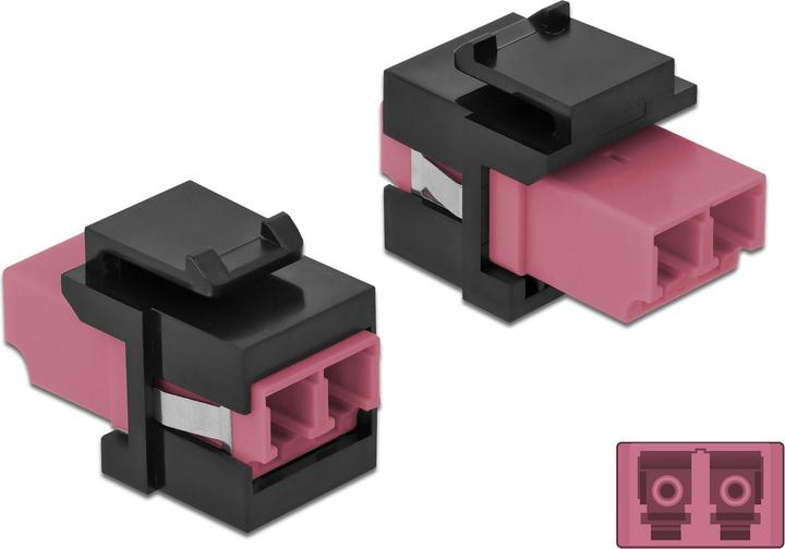 Delock Modulo Keystone da presa duplex LC a presa duplex LC viola / nero (Modulo Keystone)