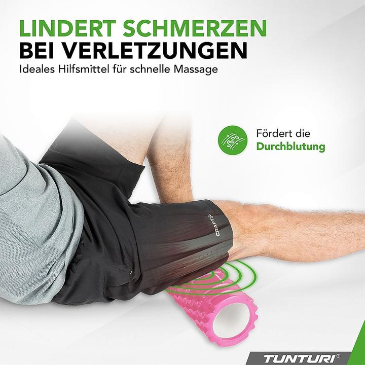 Produktbild Tunturi Yoga Schaumblock Massageroller 33 cm Pink (13 cm)