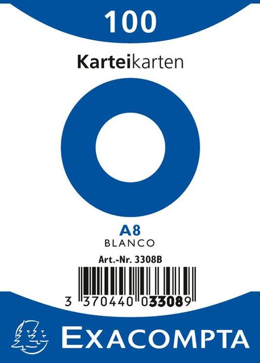 Image du produit Exacompta Fiches (55 x 74 mm, 205 g/m², 100 x)