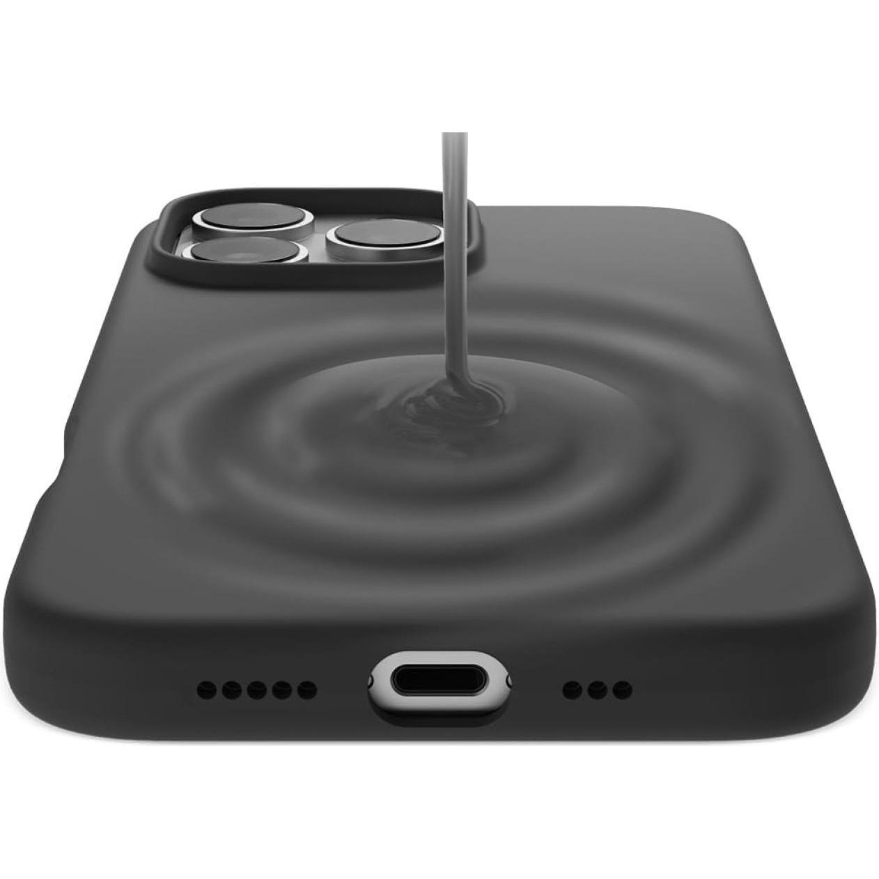 Thumbnail - Screenguard Liquid Silicone Case (Apple iPhone 16 Pro), Smartphone Hülle, Schwarz