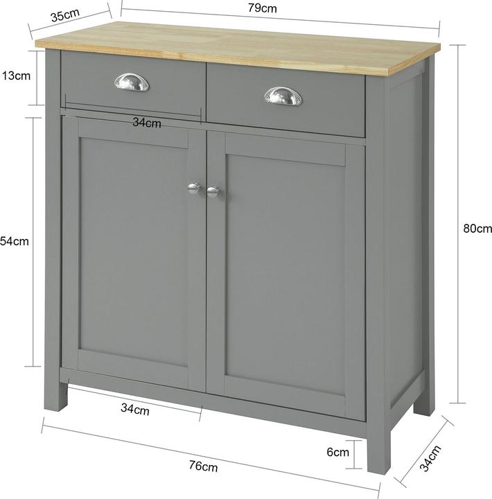 Image du produit SoBuy FSB25-HG (80 x 36 x 81 cm)