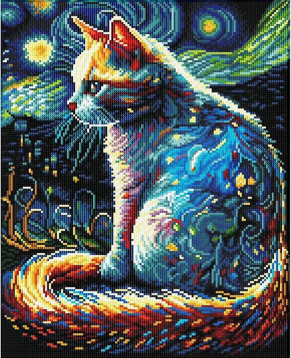 Produktbild Diamond Dotz Diamond Painting Katze bei Nacht