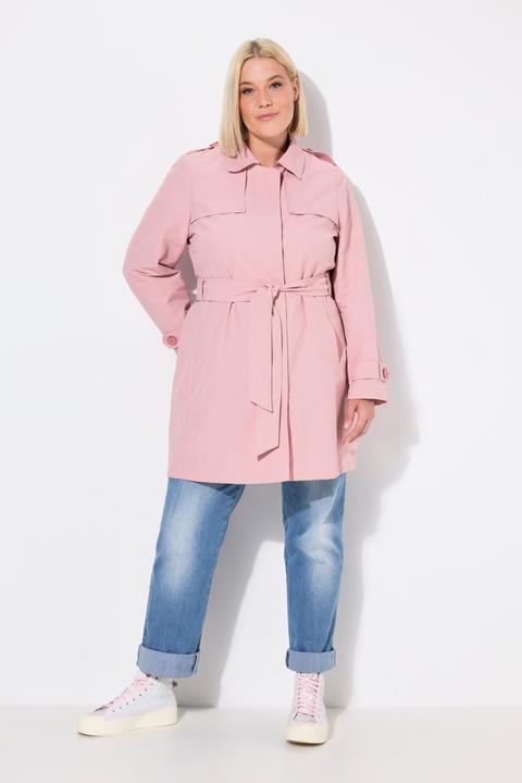 Produktbild Ulla Popken Trenchcoat, A-Linie, Hemdkragen, Bindegürtel (50, 52)