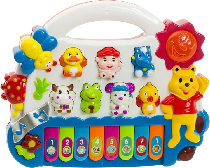 Actual product image Ikonka Children's organ piano with animal sounds (English)