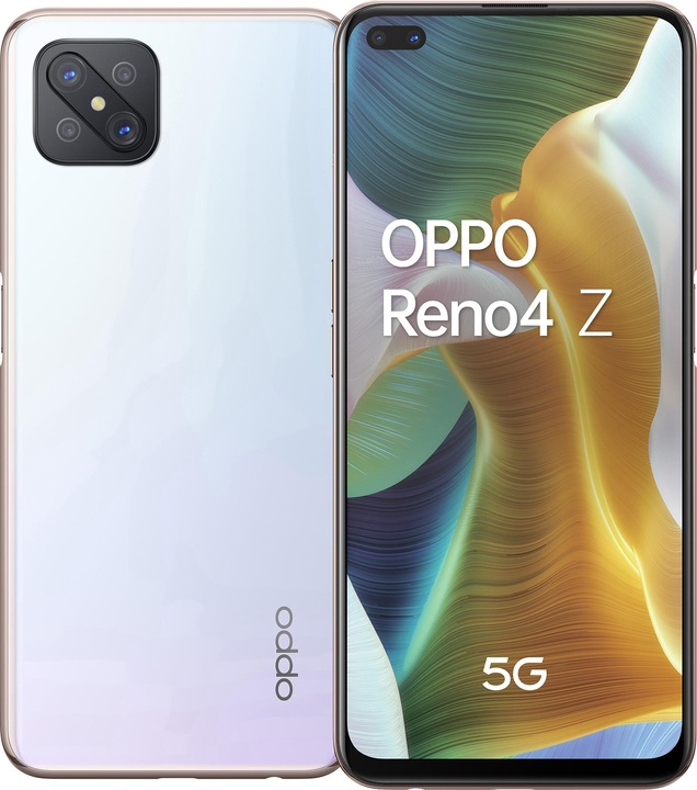 Actual product image OPPO Reno4 Z (128 GB, Dew White, 6.57", Dual SIM, 48 Mpx, 5G)
