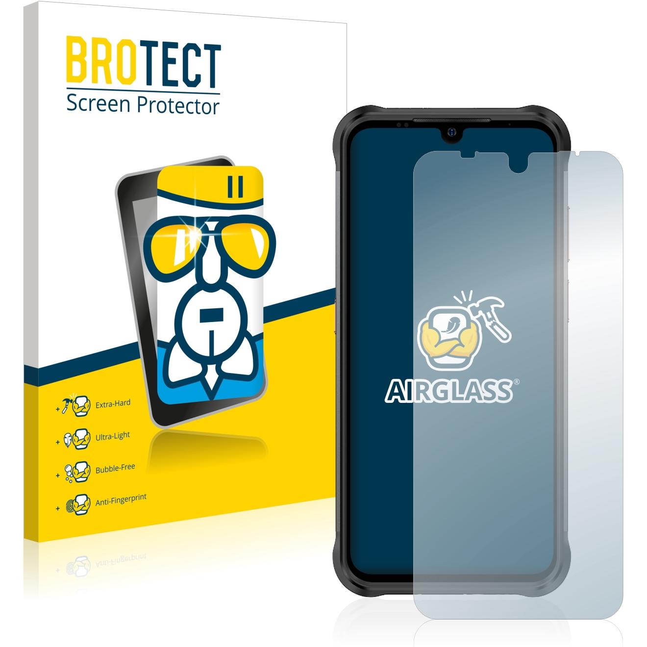 BROTECT AirGlass Panzerglasfolie (1 Stück, Ulefone Power Armor 14 Pro), Smartphone Schutzfolie, Transparent