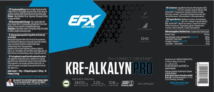Produktbild EFX Kre-Alkalyn PRO (120 Stück, Kapseln)
