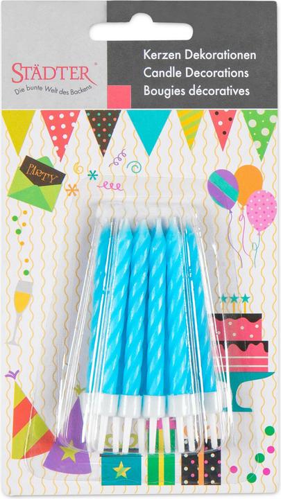 Actual product image Städter Candles light blue, 10 pieces (10 pcs.)