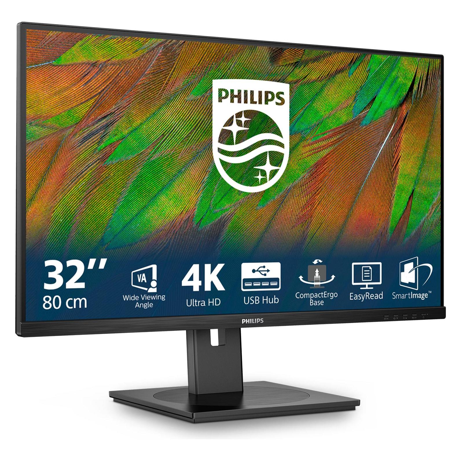 Philips 32B1N3800/00 (3840 x 2160 Pixel, 32"), Monitor, Schwarz