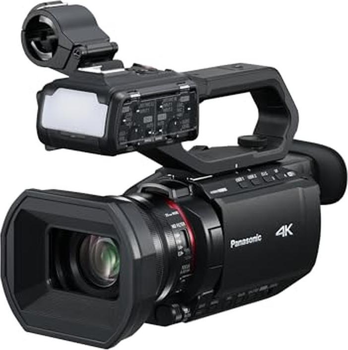 Panasonic Professionelle 4K 60p Camcorder mit 25mm Weitwinkel, 24x Zoom, 3G-SDI, XLR, 5-Achsen-OIS (60p, 24 x)
