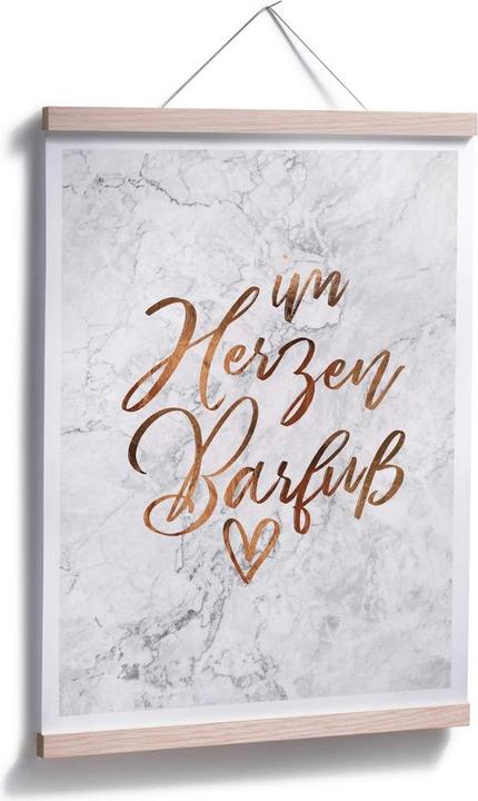 Produktbild Trenddeko Kupferoptik - Im Herzen Barfuss (50 x 60 cm)