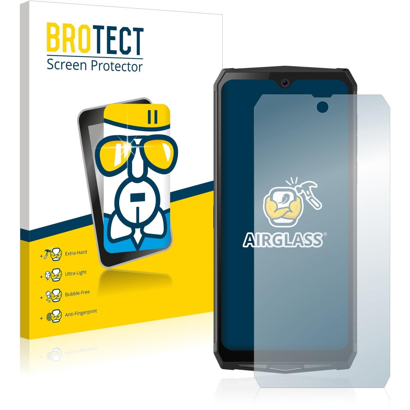 BROTECT AirGlass Panzerglasfolie (1 Stück, Blackview BV9100), Smartphone Schutzfolie, Transparent
