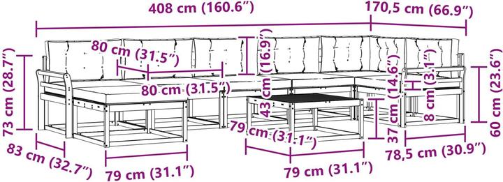 Produktbild vidaXL Outdoor-Sofa