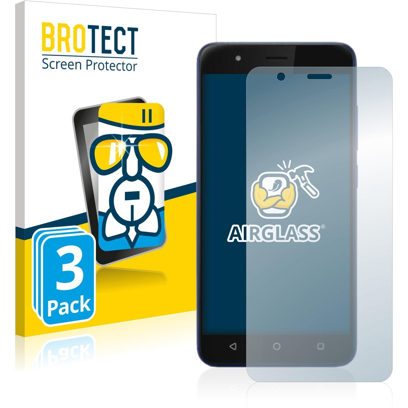 BROTECT AirGlass Panzerglasfolie (3 Stück, Gigaset GS270 Plus), Smartphone Schutzfolie, Transparent