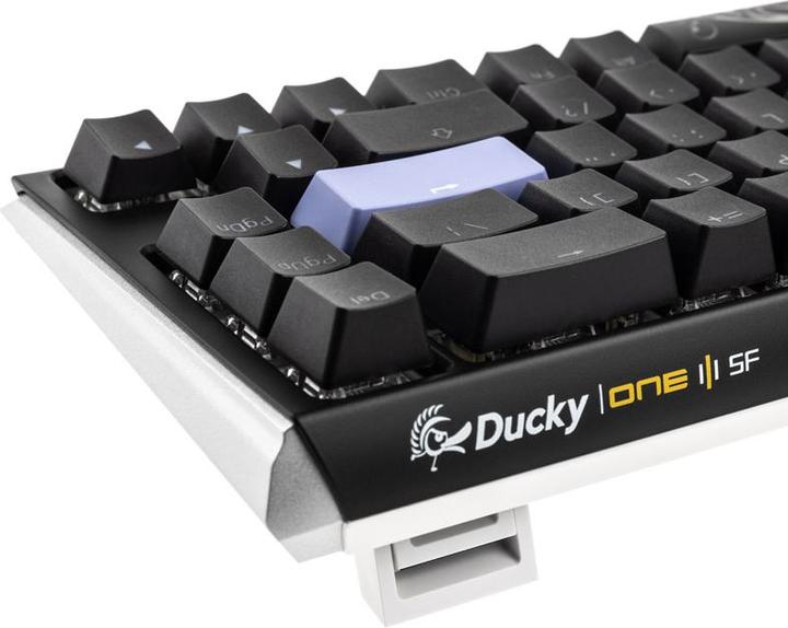 Actual product image Ducky One 3 Classic Black/White SF Gaming Keyboard, RGB LED - MX-Silent-Red (US) (USA, Cable)