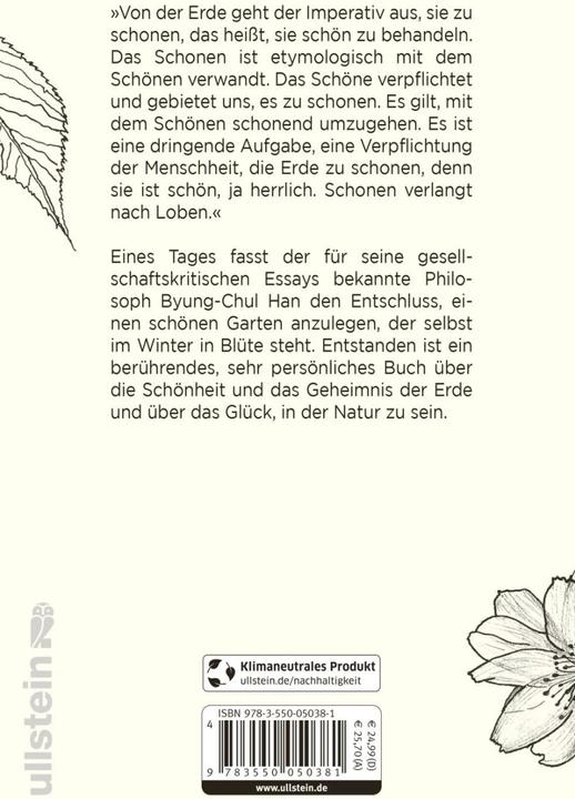 Produktbild Lob der Erde (Deutsch, Byung-Chul Han, 2018)