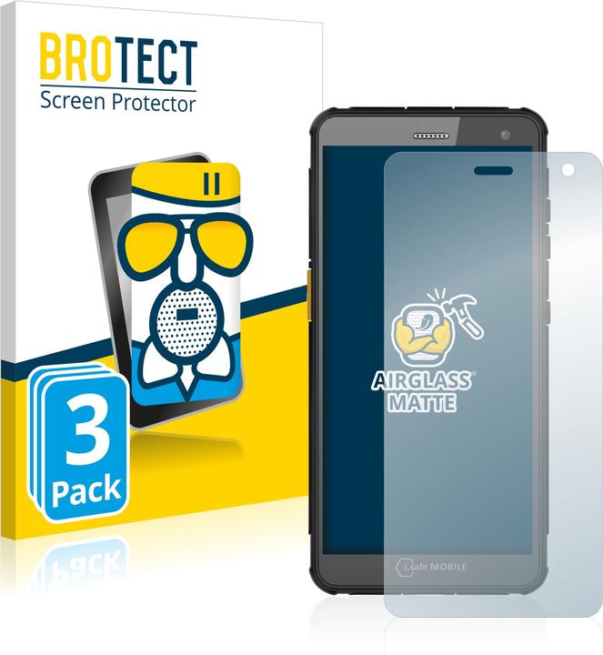 Produktbild BROTECT AirGlass Panzerglasfolie Matt (3 Stück, i.safe mobile IS655.2)