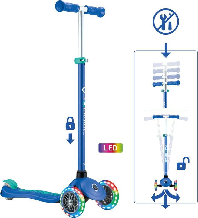 Produktbild 0 Globber Primo Plus Lights Navy Blauw (442-600)