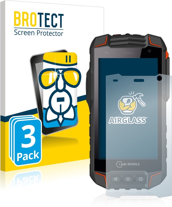 Actual product image BROTECT AirGlass Glass (3 Piece, i.safe Mobile IS530.1)