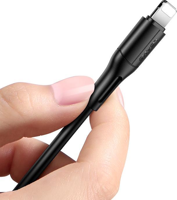 Actual product image Usams Cable U68 lightning 2A Fast Charge 1m czarny/black SJ500USB01 (US-SJ500) (1 m)