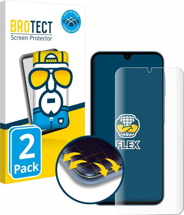 Produktbild BROTECT Fullscreen Schutzfolie Displayschutz Folie Klar Transparent (2 Stück, Samsung Galaxy A15 5G)