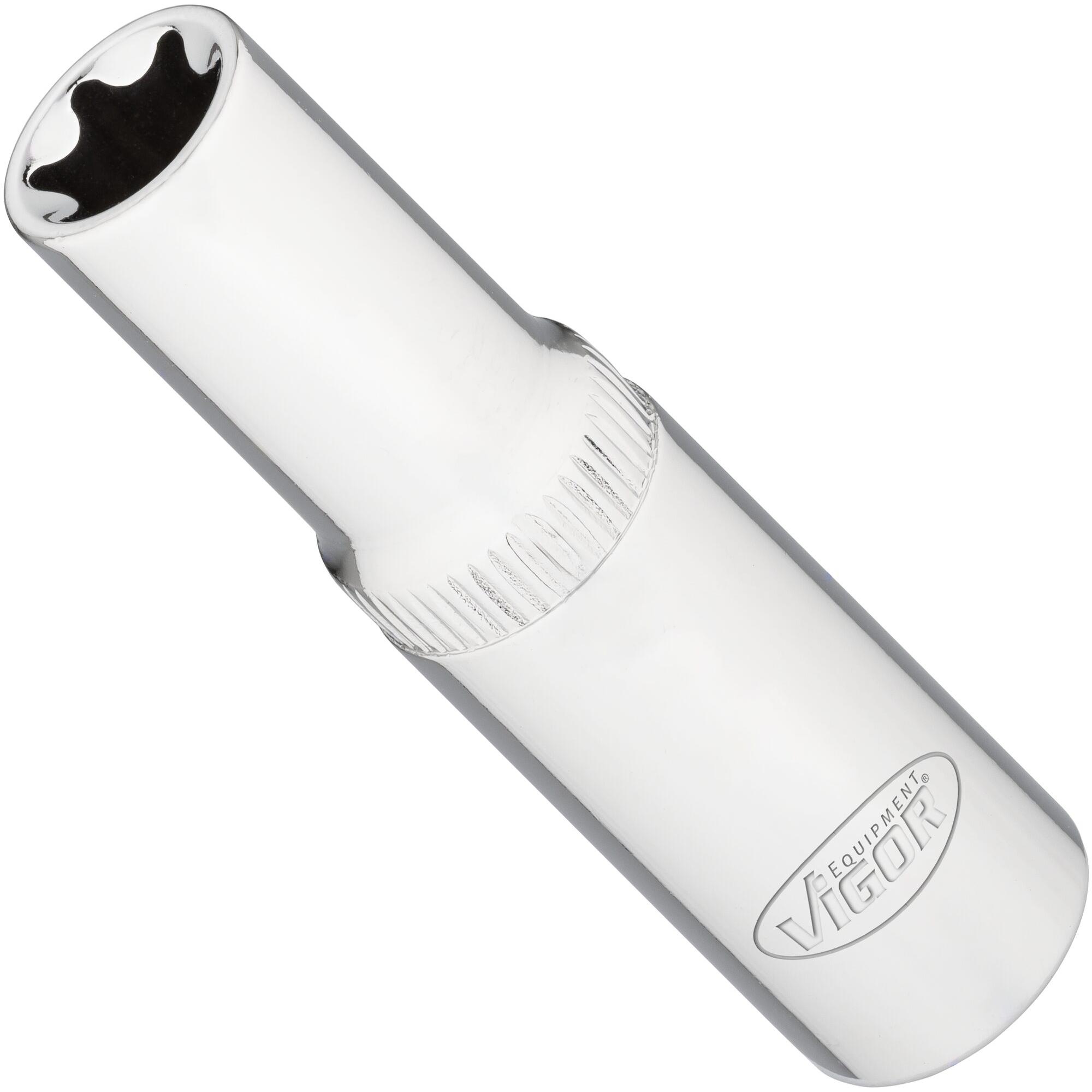 Vigor, Chiave a bussola + esagonale, T socket ∙ long ∙ V7014-12 ∙ Attacco quadro, cavo, 3/8 di pollice (10 mm) ∙ Profilo E ∙ Size …