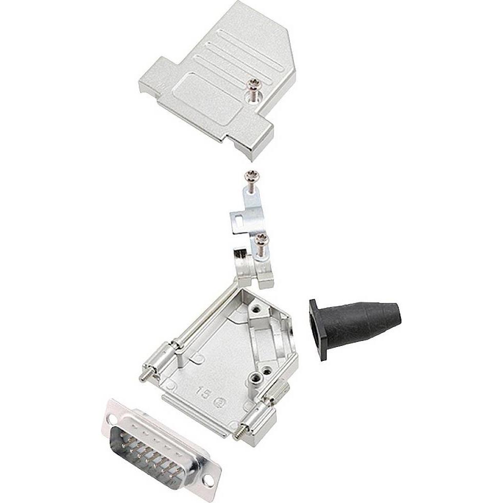Encitech DTSL15-LJSRG-S-DMP-W-K 6355-8042-22 D-SUB Stiftleisten-Set 45 ° Polzahl, Elektronikkabel + Stecker