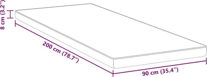 Produktbild vidaXL Memory Foam Topper (90 x 200 cm)