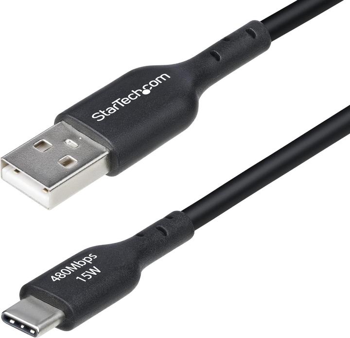 Image du produit StarTech Cable USB-A to USB-C 2m Black (2 m, USB 2.0, 15 W)