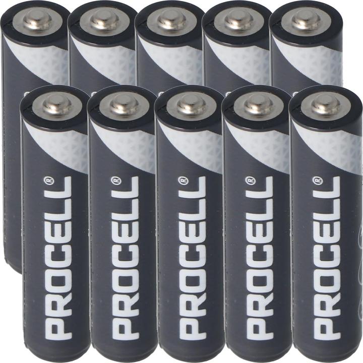 Duracell Procell Alkaline AAA Micro LR03 im Karton10 Stück (10 Stk., AAA)