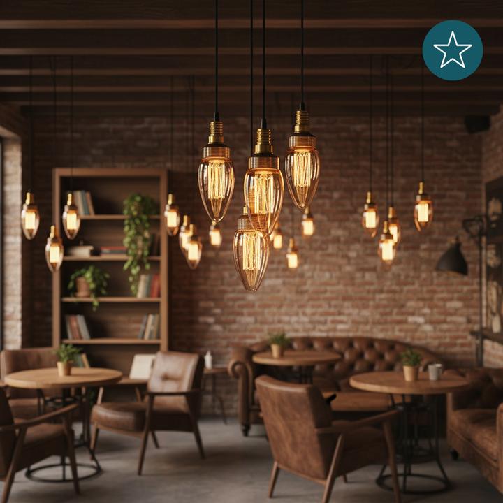 Produktbild Luxula LED-Filament-Lampe,, Vintage Kerze, E14, 2,3W, 65lm, 1800K (E14, 65 lm, 1 x)