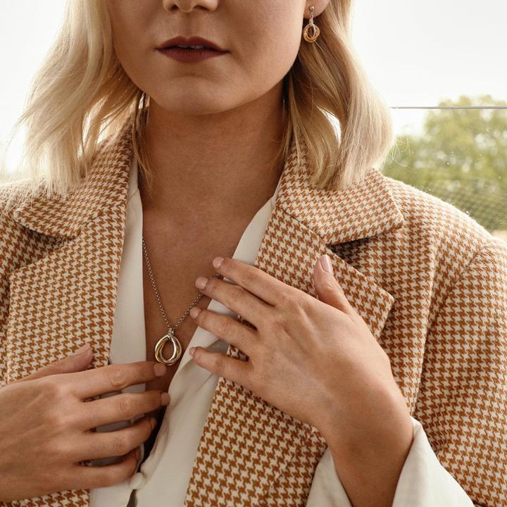 Actual product image Hot Diamonds Trio drops necklace Tricolor (Silver 925, 45 - 55 cm)