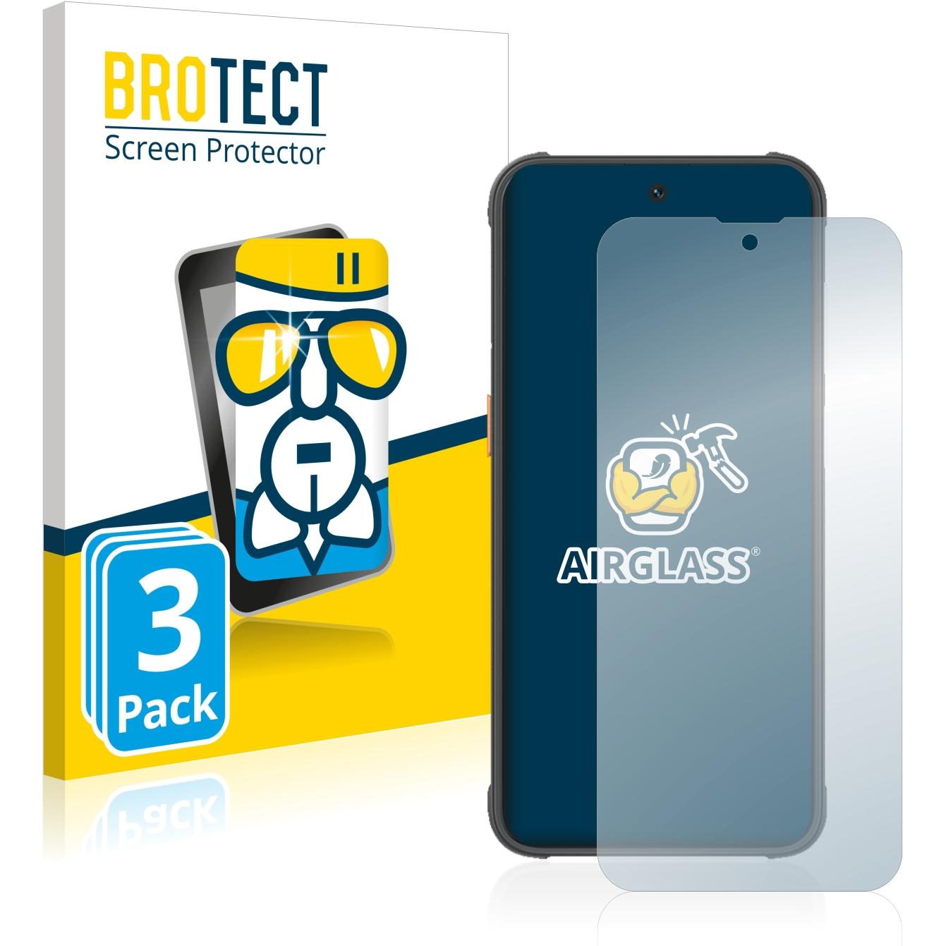 BROTECT AirGlass Panzerglasfolie (3 Stück, Blackview BV5200), Smartphone Schutzfolie, Transparent