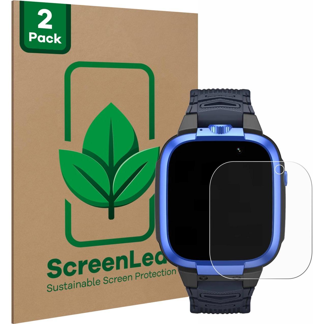 ScreenLeaf Schutzfolie nachhaltiger Displayschutz Display Schutz Folie Klar Transparent, Smartwatch Schutzfolie, Transpa...