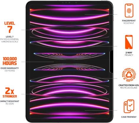 Produktbild Eiger Mountain Glass Black Tablet (1 Stück, iPad Pro 11 2024 (5. Gen))