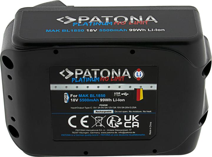 Image du produit Patona Batteries de remplacement Accu USB-C 65W (18 V)