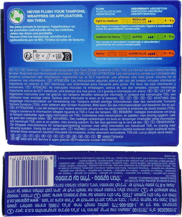 Produktbild Tampax Neu 100% Baumwolle Comfy Layer Non Plastic 20 (20x)