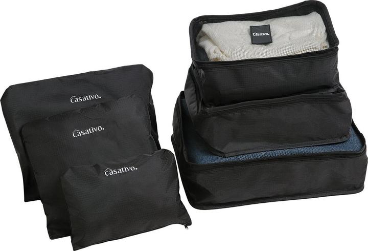 Casativo 6er-Set Kleider-Organizer für Koffer, Reisetasche & Co., 6 Grössen