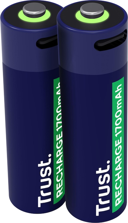 Trust Batterie Ricaricabili USB-C 2p (2 pz., AA, 1700 mAh)