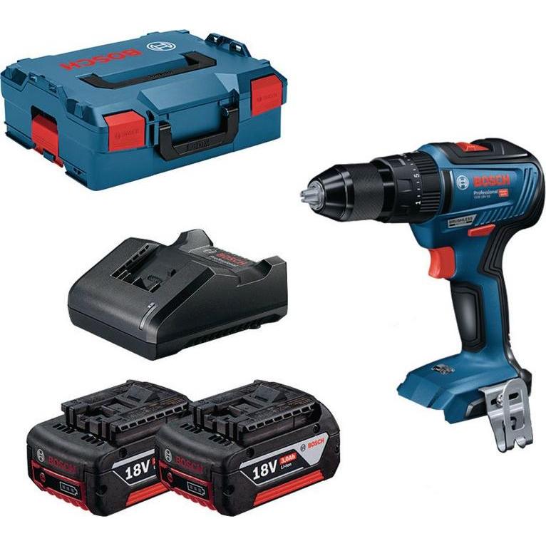 Bosch Professional, Trapano + Avvitatore a batteria, Trapano a percussione a batteria GSB 18V-55