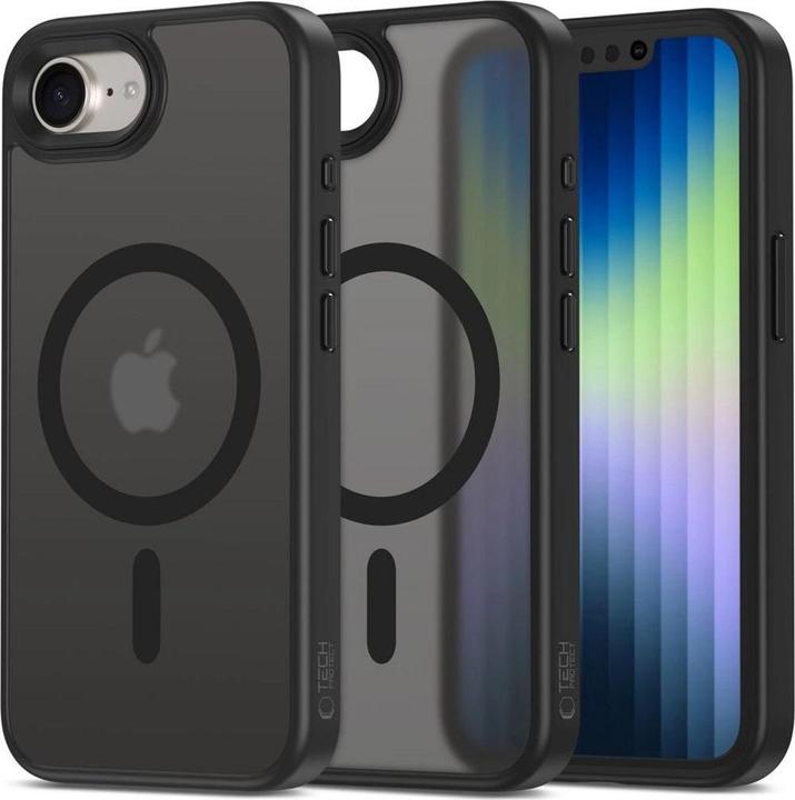 Tech-Protect MagMat MagSafe iPhone 16e Case - Matte Black (Apple iPhone 16e, Apple iPhone 17e)