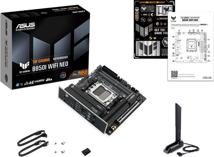 Actual product image ASUS TUF GAMING B850I WIFI NEO AM5 Motherboard (AM5, AMD B850, Mini-ITX)