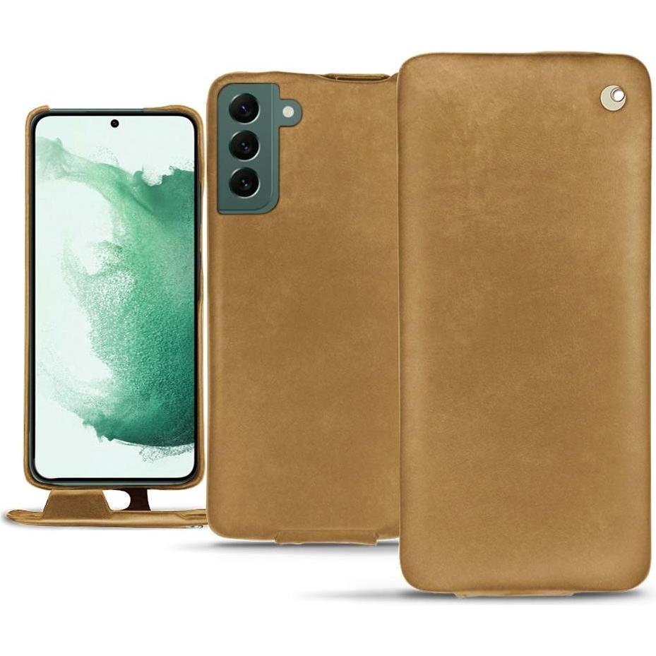 Noreve Lederschutzhülle vertikal (Samsung Galaxy S22+ 5G), Smartphone Hülle, Braun