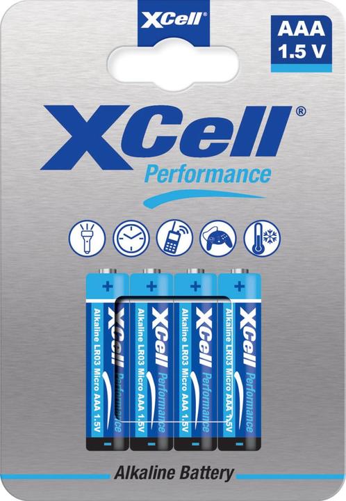 XCell Batterie AAA LR03 4er Pappblister (4 Stk., AAA, 1300 mAh)