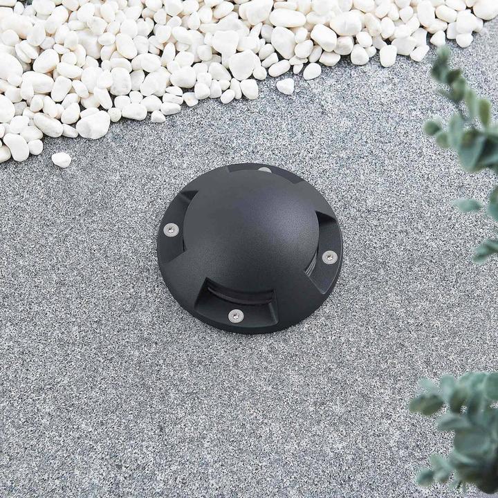 Produktbild Lindby Huban LED-Bodenaufbauleuchte, vierflammig (1100 lm, IP67)